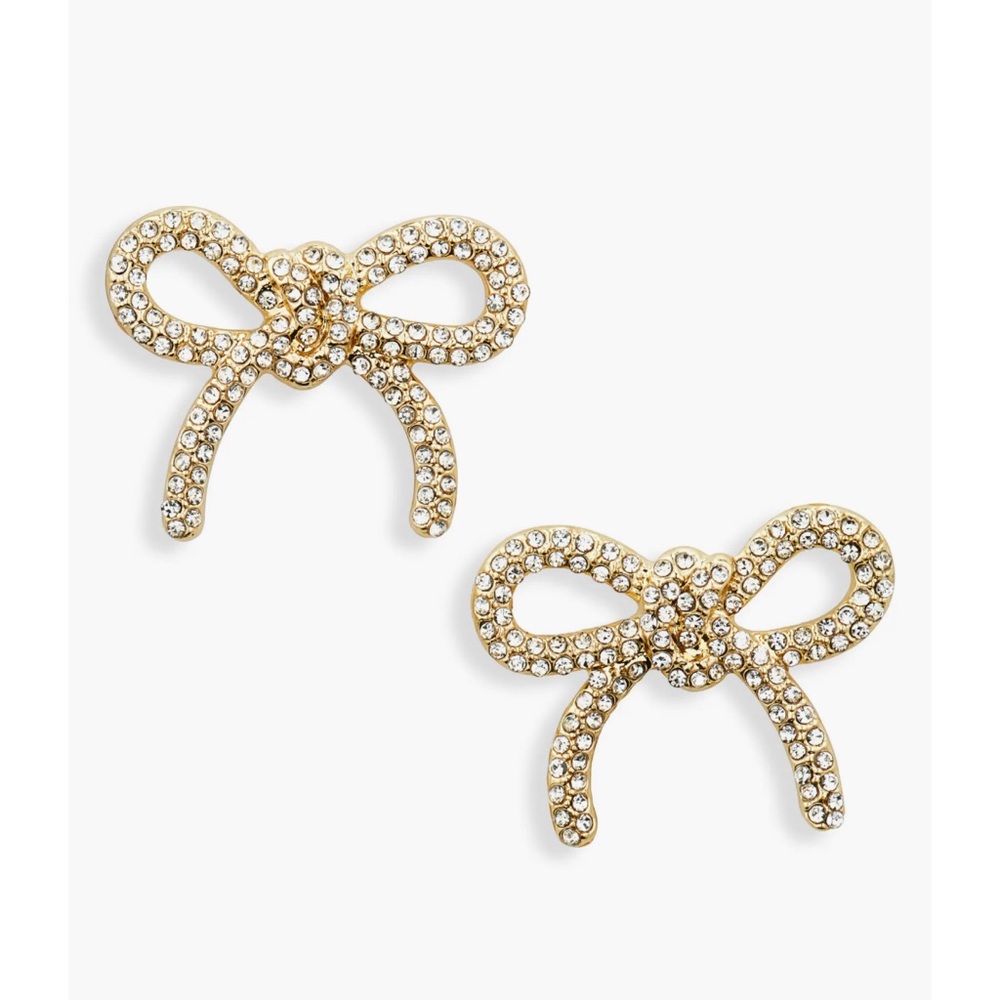 Baublebar Jenny Bow Gold Stud Earrings